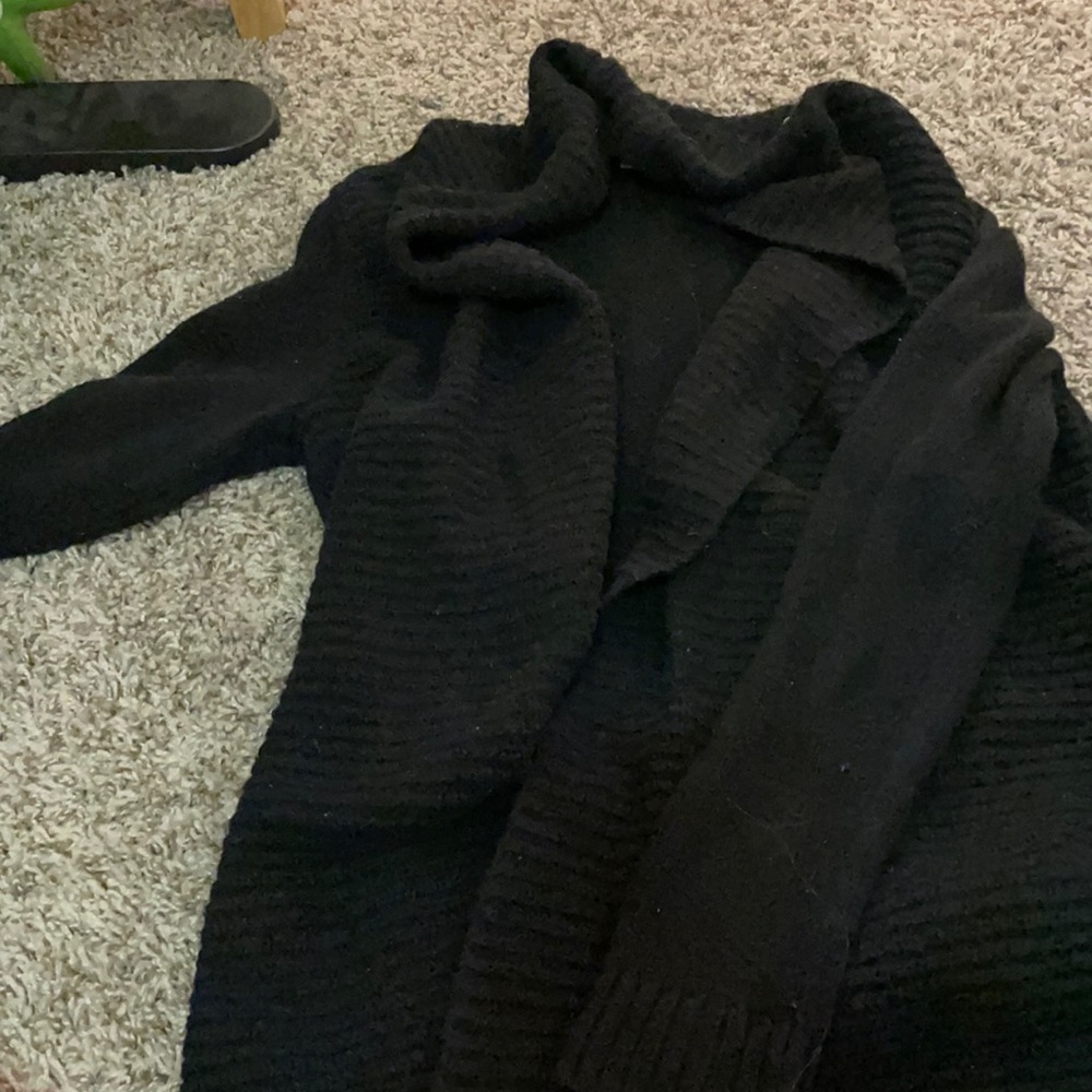 Navy long cardigan from the Loft outlet.